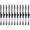 10 Piezas Cepillo Plegable Doble, Maquillaje Diario, Negro