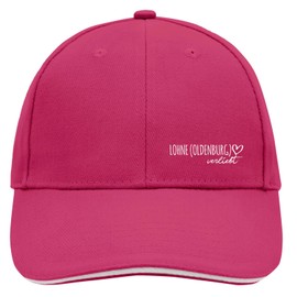 Huuraa Lohne Oldenburg in Love Unisex Cap Size with Name of Your Favourite City in Lower Saxony Gift Idea for Friends and Family, Pink/white