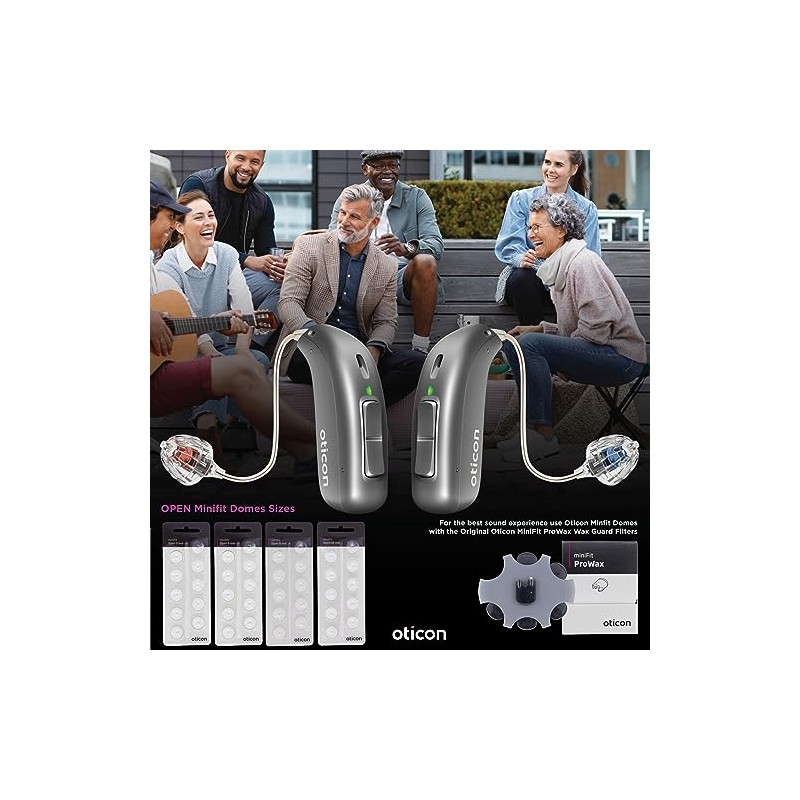 Genuine Denmark Oticon Branded, Hearing Aid Domes for Oticon MiniFit
