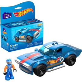 MEGA Hot Wheels Juguete de Construcción Real Racer ´64 Corvette Grand Sport para niños de 5 años en adelante