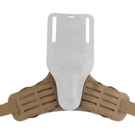Upgrade Drop Leg Adapter Mid-Low Ride Holster Adapter Universal Belt Loop Receiver Mounts with Molle Strap Leg Shroud (TAN Leg Strap)