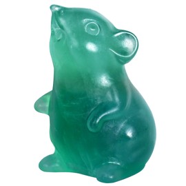 Ytbeoxk Handmade Fluorite Crystal Mouse Figurine Natural Quartz Mouse Sculpture Wealth Attracting Feng Shui Decor Mini Desk Ornament Meditation Crystal Animal Mouse.