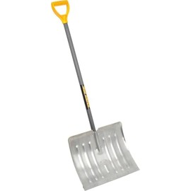 True Temper 1641000 Aluminum Snow Shovel with D-Grip Steel Handle