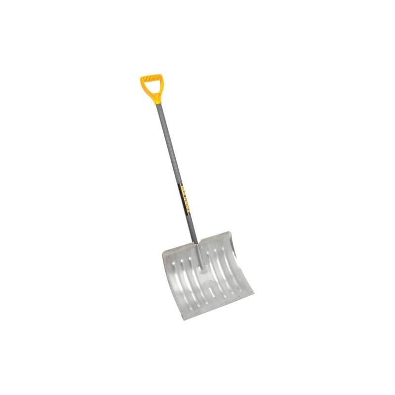 True Temper 1641000 Aluminum Snow Shovel with D-Grip Steel Handle