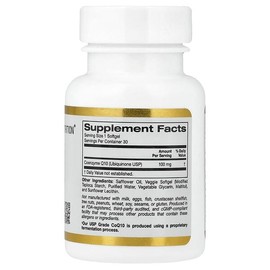 California Gold Nutrition, CoQ10, 100mg, Veggie Softgels, 30 Tablets / California Gold Nutrition (캘리포니아골드뉴트리션), CoQ10, 100mg, 베지 소프트젤 30정