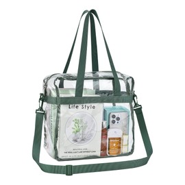 USPECLARE Clear Bag for Stadium Events Clear Tote Bag 12×6×12 for Stadium Security Work Sports Games Concerts