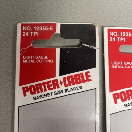 PORTER-CABLE Porter Cable 5 Bayonet Saw Blades 12355-5 Light Gauge Metal Cutting  Set Of 2