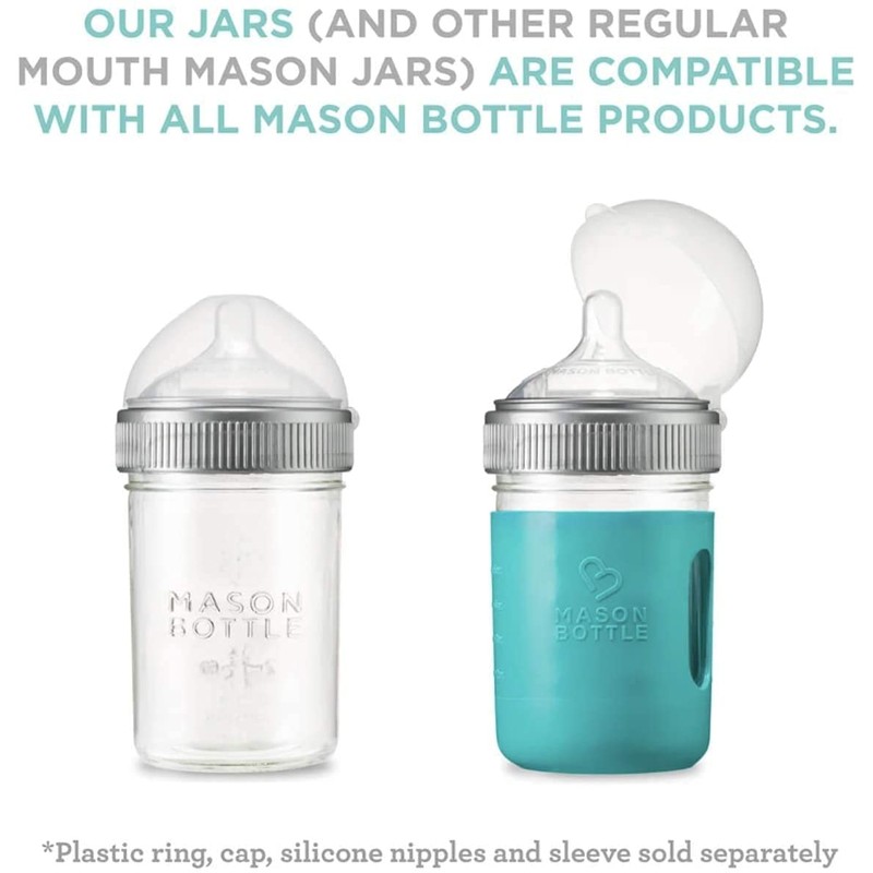 Mason Jar Storage for Breastmilk (Mixed Jar Set (8 Pack))