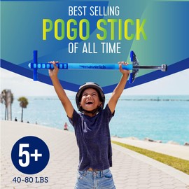 Flybar Maverick Pogo Stick for Kids Ages 5+, 40 to 80 Pounds, Perfect for Beginners, Easy Grip Handles, Anti-Slip Pegs, Outdoor Toys for Boys and Girls