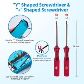 Tolesum 3D Analog Joystick Repair Replacement Set for NS Switch/Switch OLED Joy-Con/Switch Lite Controller with Repair Tools - White