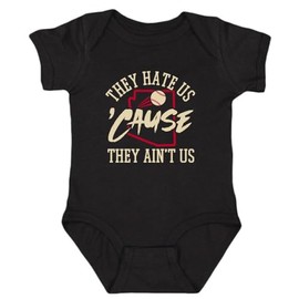 Arizona Fans - They Hate Us 'Cause They Ain't Us Kid's Onesie for Baseball Fans (Black Onesie, 12M)