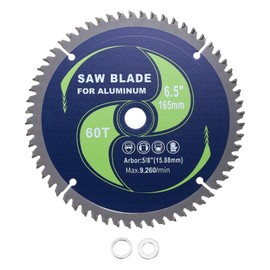Kozelo Circular Saw Blade - [6-1/2 Inch x 60 Teeth x 5/8 Inch Arbor] Tungsten Carbide Tipped Table Miter Saw Blades with 5/8 Inch to 1/2 Inch 3/8 Inch Washer Adapters | Green