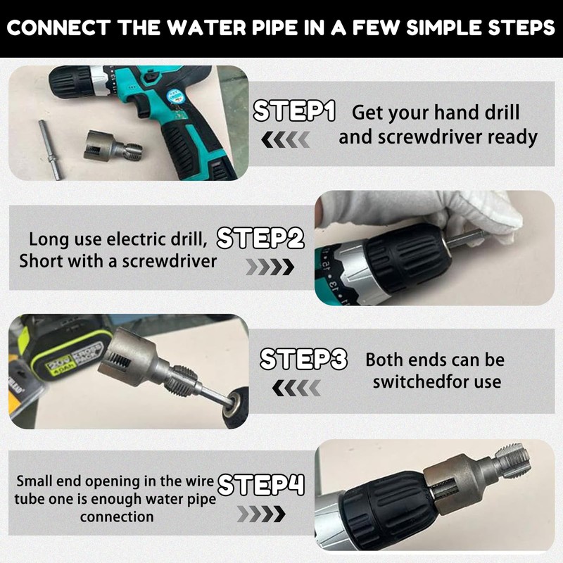 Pipe Thread Cutting Tool, Integrated Internal & External Pipe Threading