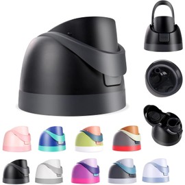 Renyqatt Replacement Lid for Owala Freesip, Compatible with Owala Cup 16oz 24oz 32oz 40oz, One Button Water Bottle Top Lid Replacement Accessory, Leakproof, BPA-Free (Black)