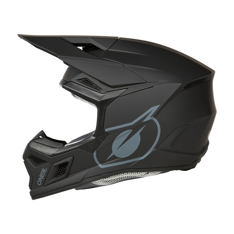 O'Neal 3 SRS Adult Helmet Solid Black Medium