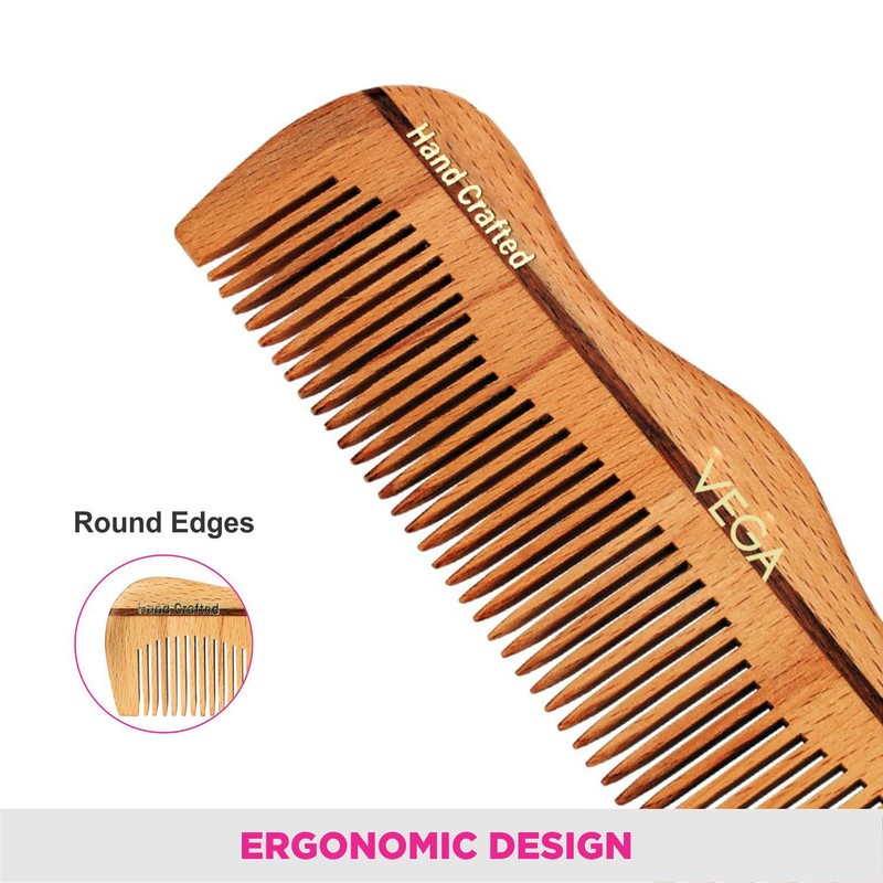 Vega Grooming Wooden Comb