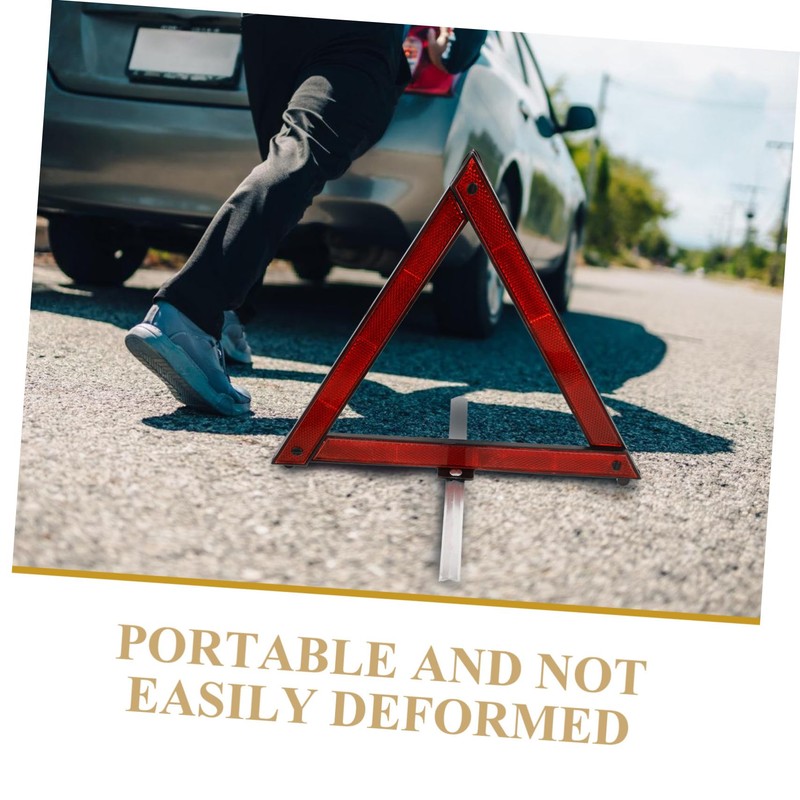 Healeved 3pcs Reflective Road Emergency Triangle Kit Warning Sign for