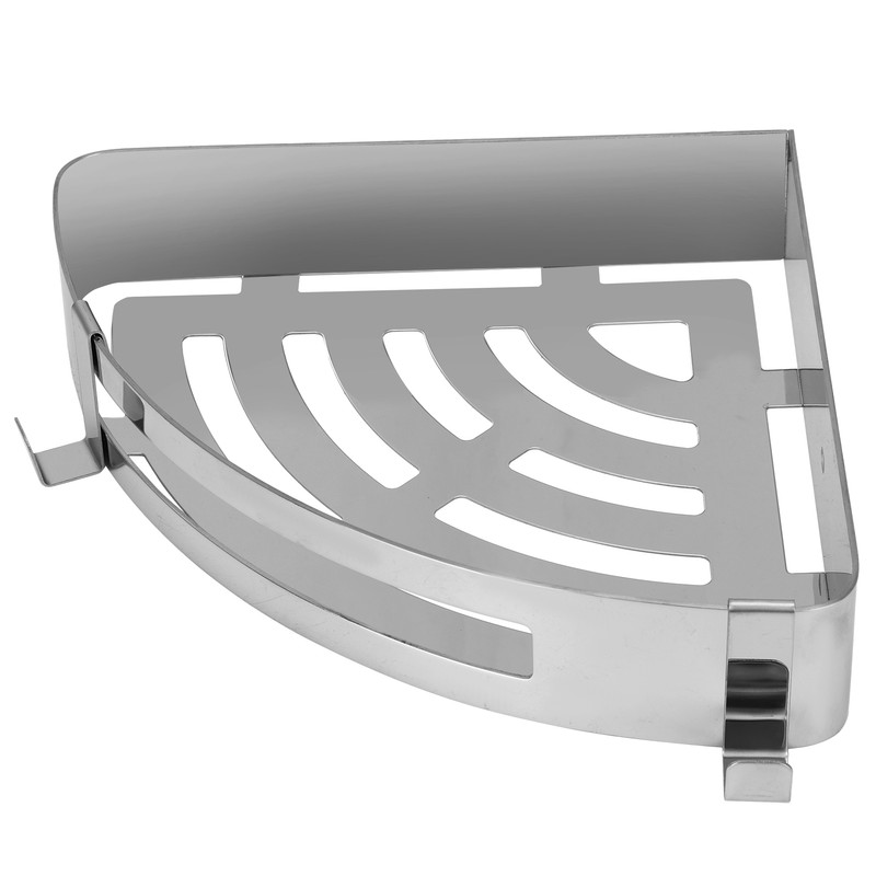 304 Stainless Steel Hollow Triangular Corner Shelf Shampoo Storage Rack
