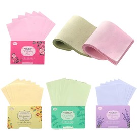 Pack of 4 Face Blotting Papers, Green Tea, Oil-Absorbing Sheets for Men and Women, 400 Pieces Face Oil Blotting Papers, Face Blotting Papers, Oil Blotting Paper, Blotting Paper