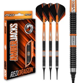 RED DRAGON Amberjack 18 Softip Professional 18 Gram Dart Set with Flights and Shafts