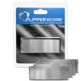 Flipper Edge Standard Stainless Steel Replacement Blades (4 Pack)