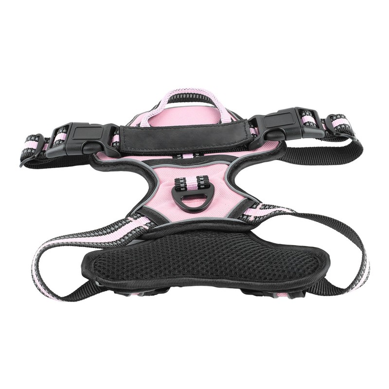 Dog Harness Double Layers Adjsutable Breathable Mesh Reflective Escape Proof