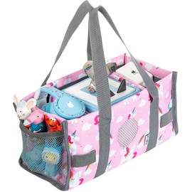 Knuffig - The Tonie bag for stylish storage and transport solution of your Tonie characters! Colourful Tonie transport bag, also suitable for the tiger box, with unicorn design