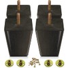 Wood Furniture Legs 3 inch - Sofa Legs Set of 4 Square Couch Legs - Espresso Tapered Feet Replacement for Legs for Furniture or DIY Projects- Sofa Legs, Chair, Ottoman, Stool, Coffee Table, Bed, Etc.