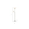 HomeRoots 71" Silver Metal Two Light Torchiere Floor Lamp with