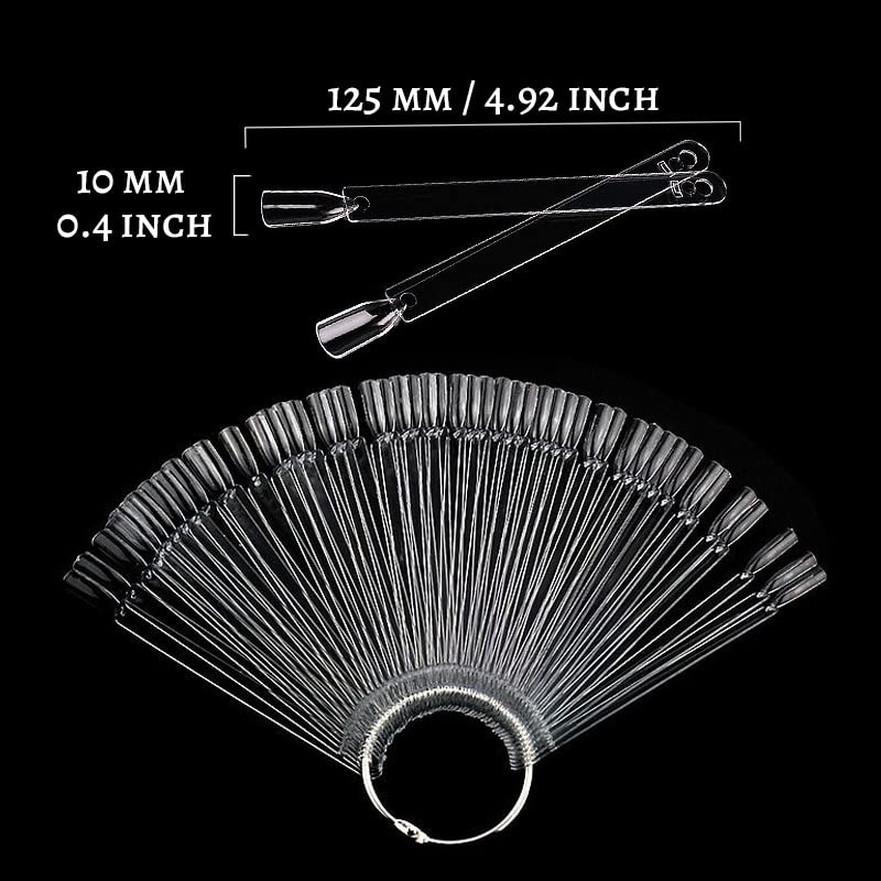 Nail Colour Display" Clear Nail Swatch Sticks, Salon Nail Display