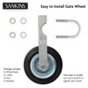 SANKINS Gate Helper Wheel for Supporting Metal Swing Gates with