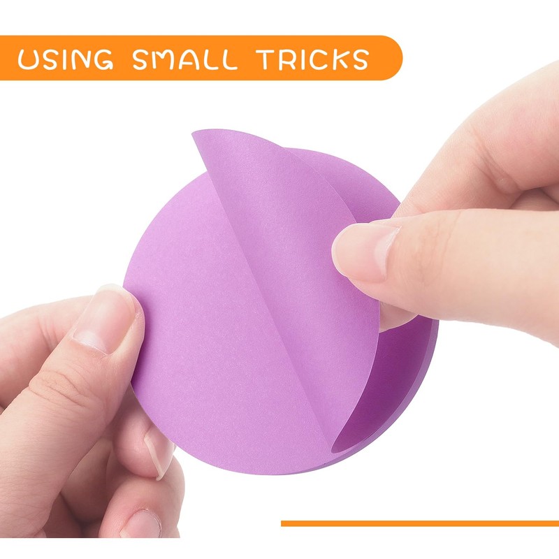 Round Sticky Notes 8 Color Bright Colorful Sticky Pad 75