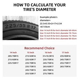 Spare Tire Cover for RV Camper, Nature Mountain Compass Tire Cover Protectors, Weatherproof Universal Wheel Cover for RV Travel Trailer Camper Truck 17in