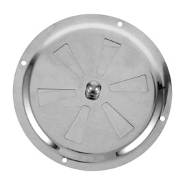 LABRIMP Stainless Steel Ventilation Grill with Airflow Louvered Exhaust Vent Plate for Smoker and Grilling Round Design for Enhanced Rainwater Protection and Flexible