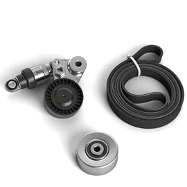 Riyhch 39104 Complete Serpentine Belt Drive Component Kit Compatible with Hyundai Azera Entourage Santa Sonata Veracruz 06-13, for Kia Amanti Borrego Sedona Sorento 06-14, 3.3L/3.5L/3.8L OE# 39104