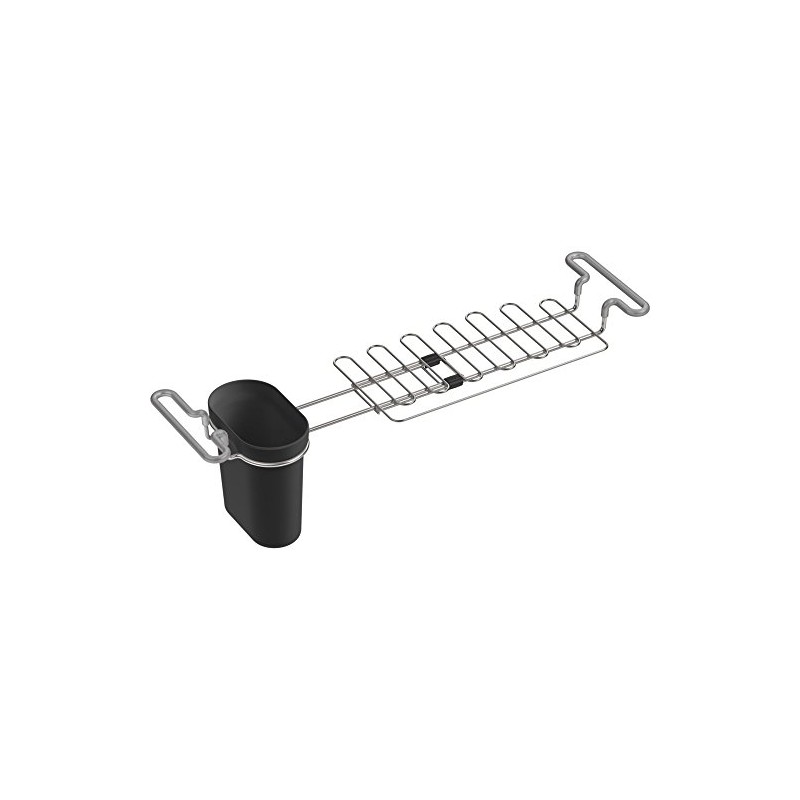 KOHLER K-5473-CHR Multi-Purpose Over-The-Sink Drying Rack, Caddy with Kitchen Towel