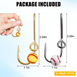 Fishing Hook Hat Pins for Hat,Fish Hook Hat Clip for Hat Tie Clasp Fashion Trend Hat Decoration with Bobber Gold+Balck 20pcs