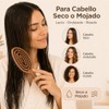 Cepillo para Cabello Desenredante de Madera con Cerdas de Jabalí