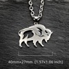 Wchama Bison Necklace for Men Women Gift Stainless Steel Pendant