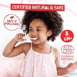 Jack N' Jill Natural Certified Toothpaste for Kids - Fluoride Free Kids & Toddlers Toothpaste, Gently Cleans Teeth, Helps Soothe Gums, 40% Xylitol, BP