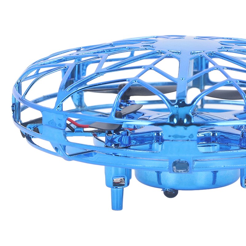 Hand Controlled Flying Drone Children Flying Toy Blue Hand Drone