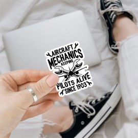 3Pcs Aircraft Mechanic Keep Pilots Alive Since 1903 Sticker Funny Pilots Sticker Aircraft Mechanics Gifts Aircraft Mechanic Tool Stickers Decal for Laptop Water Bottle Phone Car Hard Hat 3"