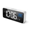 Digital Alarm Clock, with Large Led Temperature Display, Portable Alarm
