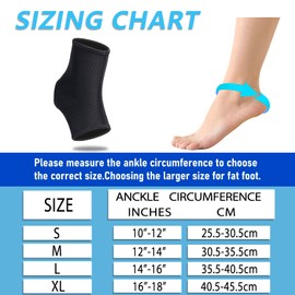 TOMUST Compression Ankle Sleeve - Open Heel, Lightweight, Breathable, Elastic Foot Ankle Support Brace for Plantar Fasciitis, Sprains, Arthritis, Tendonitis - Men, Women, Right or Left Foot, L