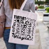 JTOUK Yiayia Gift Yiayia Typography Canvas Tote Bag Travel Bag