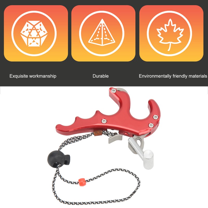4 Finger Archery Release Aid Grip Aluminum Alloy Compound Bow