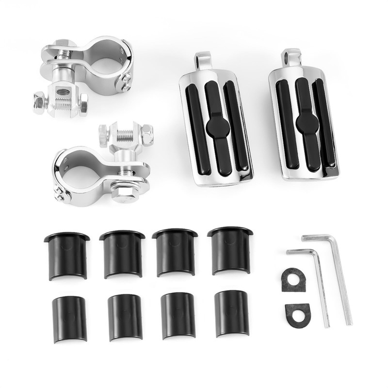 Bravema Highway FootPegs Fit for Motorcycle 1 inch to 1