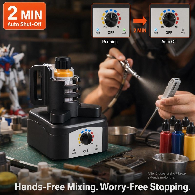 HUBEST Vortex Mixer Hands-Free Paint Shaker for Model Hobby &
