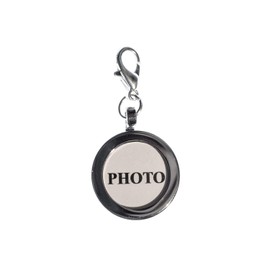 Miniblings Photo Charm Picture Your Own Photo DIY Silver – Handmade Fashion Jewellery I Silver Plated Pendant Charm Bracelet – Pendant for Bracelet, Metal