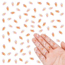 HOMICO 200 Pieces Tiny Seahorse Decor for Crafts Dollhouse Miniatures Resin Micro Seahorse Ocean Decorations for Dollhouse Fairy Garden Micro Landscaping Decoration